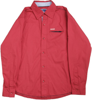 

612 League Boys Solid Casual Red Shirt