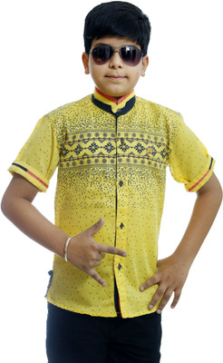 

Ennjoy Boys Printed Casual Yellow, Multicolor Shirt, Lemon