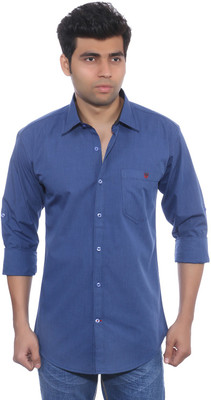 

Studio Nexx Men's Solid Casual Dark Blue Shirt, Royal blue