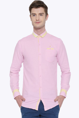 

Fifty Two Men's Solid Casual Pink Shirt