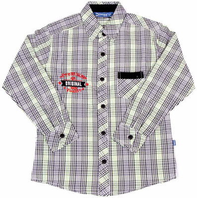 

Dreamszone Boys Checkered Casual Green Shirt, Green check