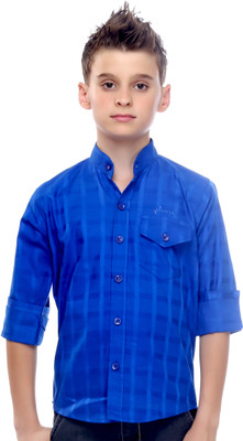 

MashUp Boys Checkered Party Blue Shirt