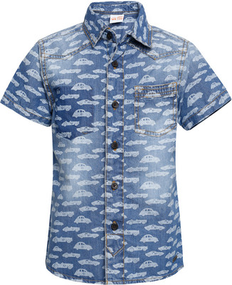 

FS Mini Klub Boys Printed Casual Blue Shirt