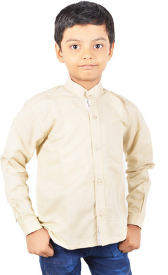 

Gkidz Boys Solid Casual Brown Shirt, Light brown