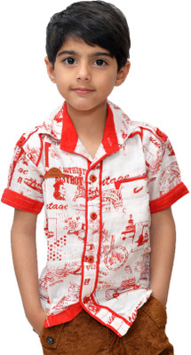 

Crux & Hunter Boy's Graphic Print Casual Multicolor Shirt