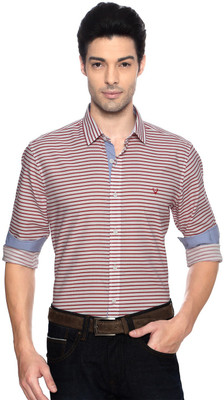 

Allen Solly Men's Striped Casual Spread Collar Shirt, Red