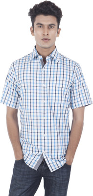 

EdenElliot Men's Checkered Formal Blue, Black Shirt