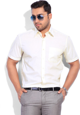 

John Players Men's Solid Formal White Shirt, Zwa