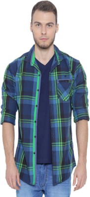 

Fifty Two Men's Checkered Casual Blue Shirt