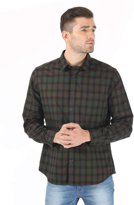 

Indian Terrain Men's Checkered Casual Green Shirt