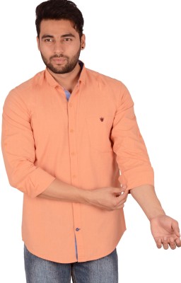 

Studio Nexx Men's Solid Casual Orange Shirt