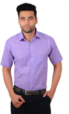 

Studio Nexx Men's Woven, Checkered Formal Purple Shirt, Light purple