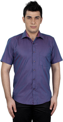 

Zeal Men's Solid Formal Purple Shirt, Indigo