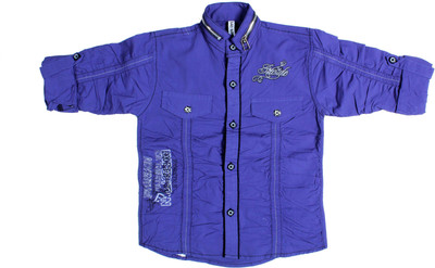 

Bad Boys Boy's Solid Casual Purple Shirt