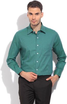 

Peter England Men's Solid Casual Green Shirt, Darkgreenwithpurple