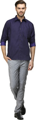 

Mister Men's Solid Casual Maroon Shirt, Blue
