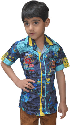 

Crux & Hunter Boy's Graphic Print Casual Multicolor Shirt