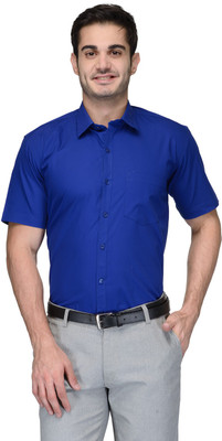

FabTag - Being Fab Men's Solid Formal Blue Shirt, Royal blue