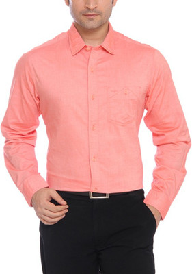 

ColorPlus Men's Solid Formal Red Shirt