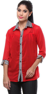 

TeeMoods Women's Solid Casual Red Shirt