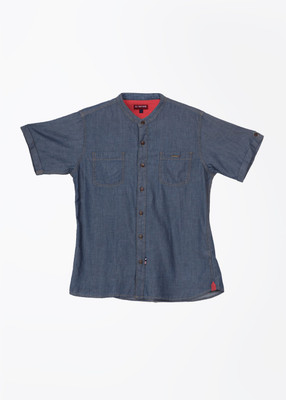 

U.S. Polo Assn Boys Printed Casual Blue Shirt, Dk. blue