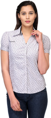 

Fashion Cult Women Printed Casual Shirt, Black;white
