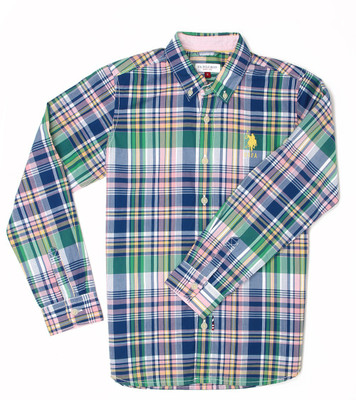 US Polo Kids Boys Checkered Casual Multicolor Shirt available at flipkart for Rs.649