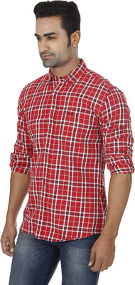 

Wrangler Men's Checkered Casual Shirt, Red
