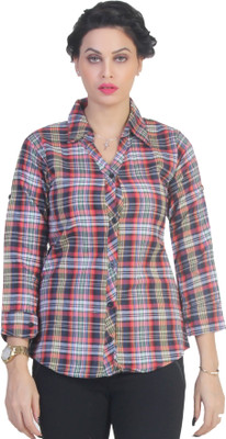 

Ten on Ten Women's Checkered Casual Multicolor Shirt, Multi