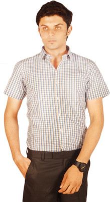 

Kriss Men's Checkered Casual Blue Shirt