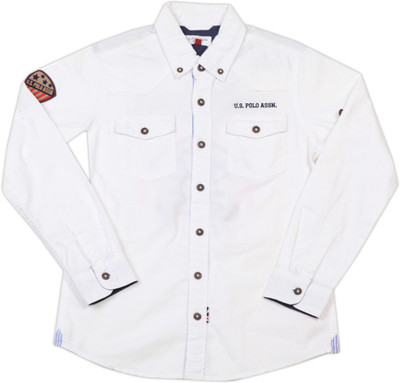 

US Polo Kids Boys Casual White Shirt