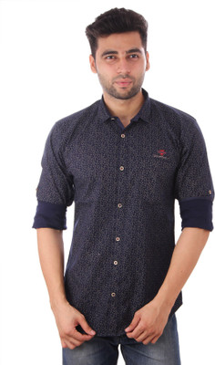 

Studio Nexx Men's Printed Casual Blue Shirt