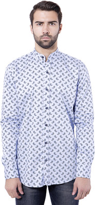 

Tag & Trend Men's Printed Casual Blue Shirt, Maya blue