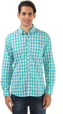 

Wrangler Men's Checkered Casual Green Shirt