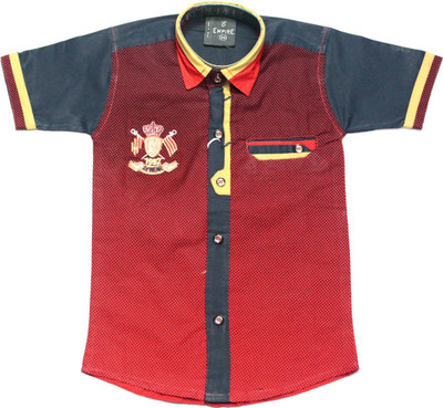

Empire Apparels Boys Embroidered, Printed, Graphic Print Casual Red Shirt