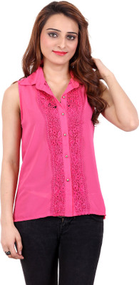 

Nagpal Radio Corp Women's Floral Print Party Pink Shirt