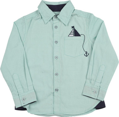 

Nauti Nati Boys Solid Casual Light Blue Shirt