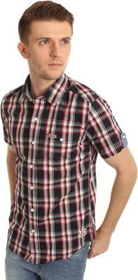 

Flying Machine Men' Checkered Casual Multicolor Shirt, Navy