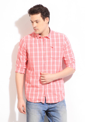 

Ruggers Young Men's Checkered Casual White, Orange Shirt