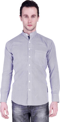 Protext Men Printed Formal Blue Shirt