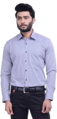 

Hoffmen Men's Self Design Formal Light Blue Shirt