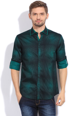 

The Indian Garage Co. Men's Checkered Casual Green Shirt