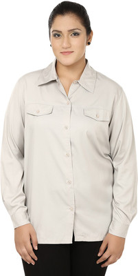 

Eves Pret A Porter Women's Solid Casual Shirt, Grey