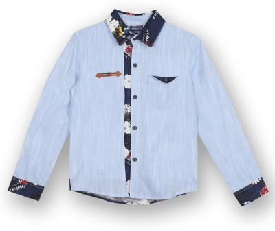 

Lilliput Boys Solid Casual Blue Shirt, Blue light