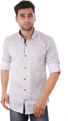 

Studio Nexx Men's Printed Casual White Shirt