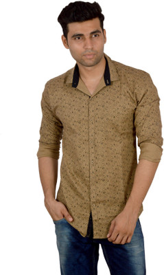 

Studio Nexx Men's Printed Casual Brown Shirt