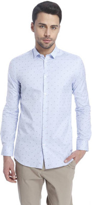 

Jack & Jones Men's Printed Casual Blue Shirt, Cashmere blue