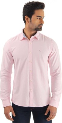 

Flying Machine Men's Solid Casual Pink Shirt