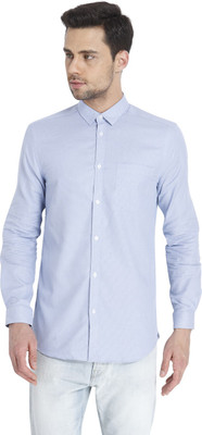 

Jack & Jones Men's Solid Casual Light Blue Shirt