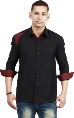 

Trendster Men's Solid Casual Normal Collar Shirt, Black